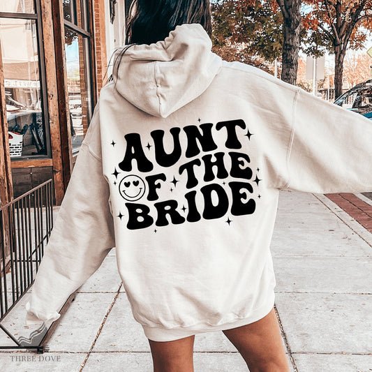 Aunt of the bride Retro Wavy SVG