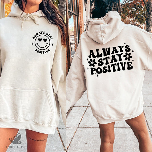 Always stay positive Retro Wavy SVG