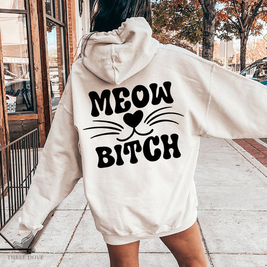 Meow bitch Retro Wavy SVG