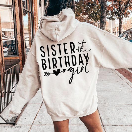 Sister of the birthday girl SVG