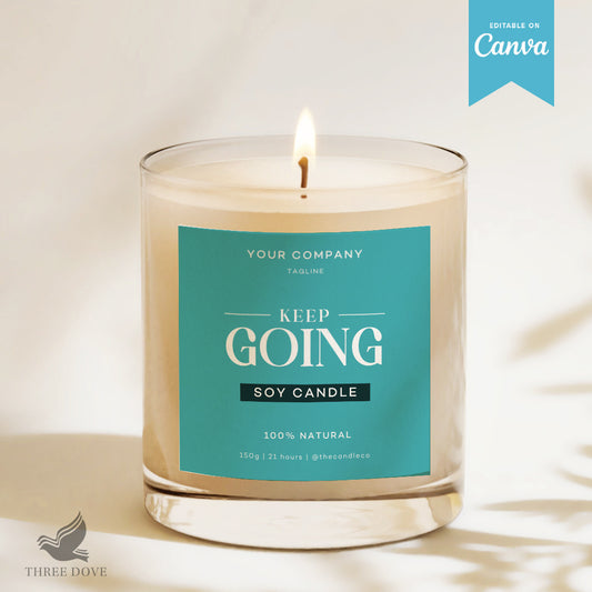 Attractive Candle Label Canva Template