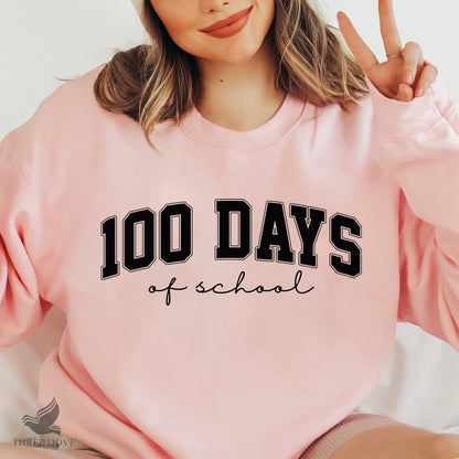 Retro 100 days of school Varsity SVG