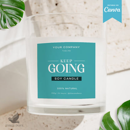 Attractive Candle Label Canva Template