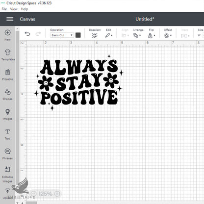 Always stay positive Retro Wavy SVG