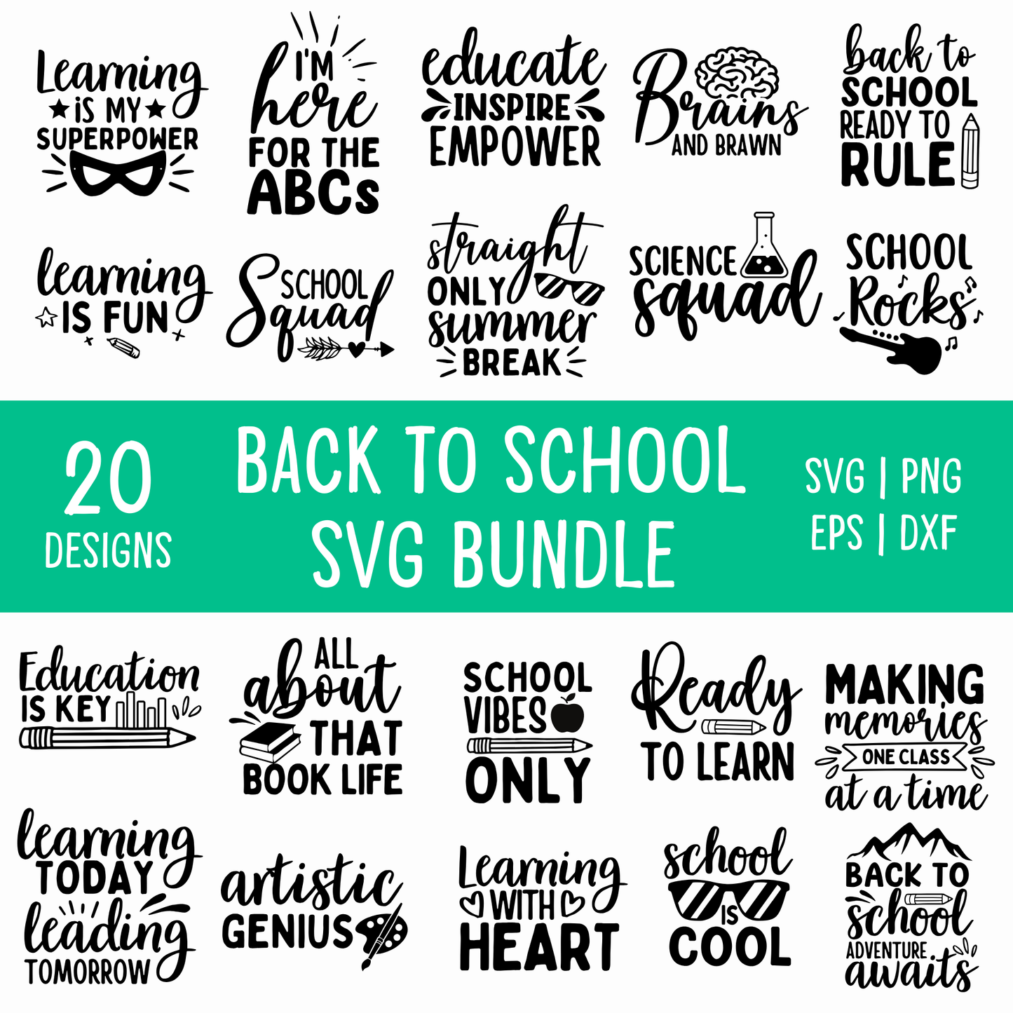 back to school svg bundle