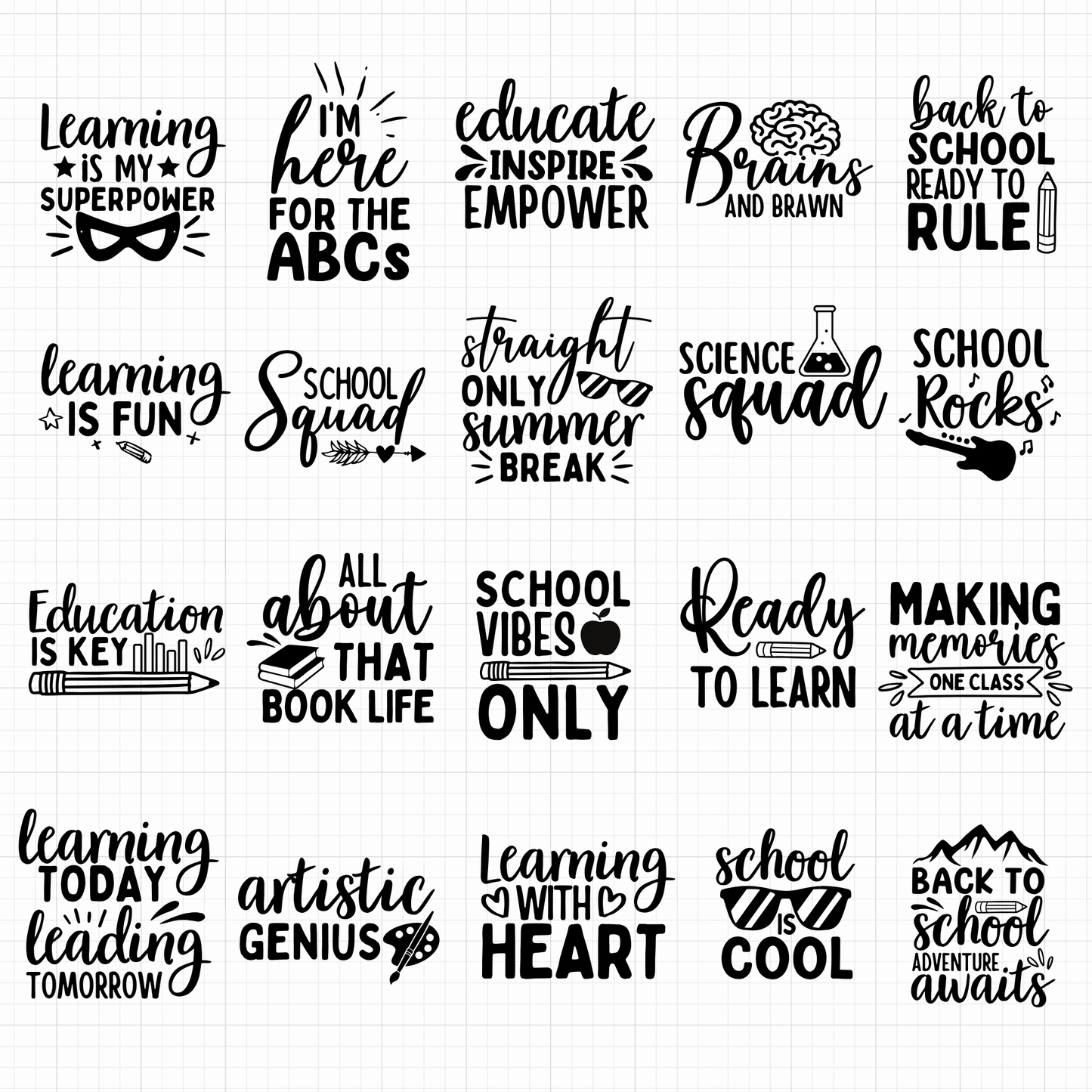 back to school svg bundle