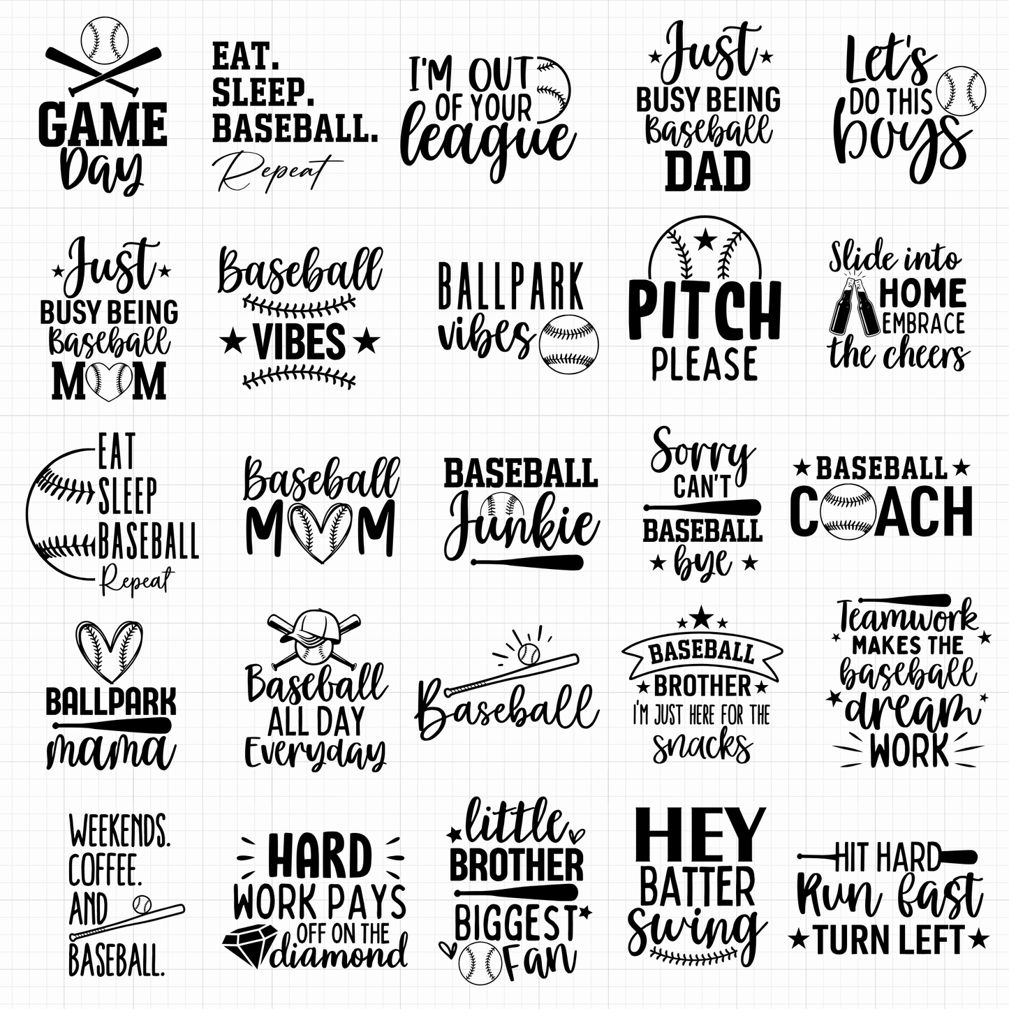 baseball svg bundle