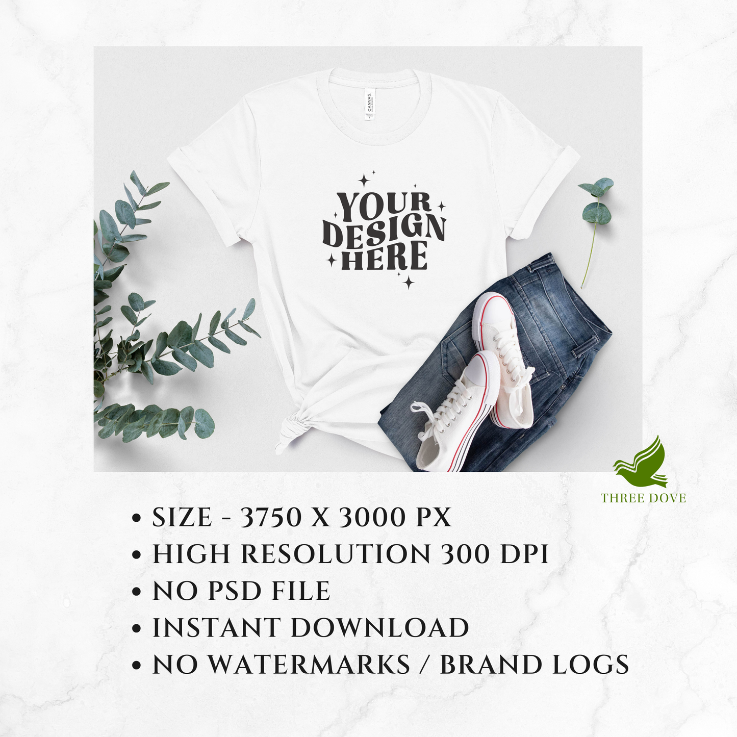 bella canvas 3001 mockup bundle - d4