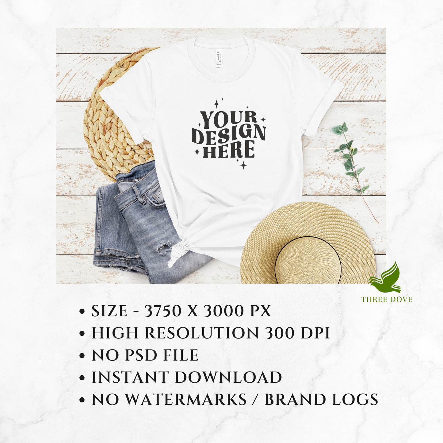 bella canvas 3001 mockup bundle - d5