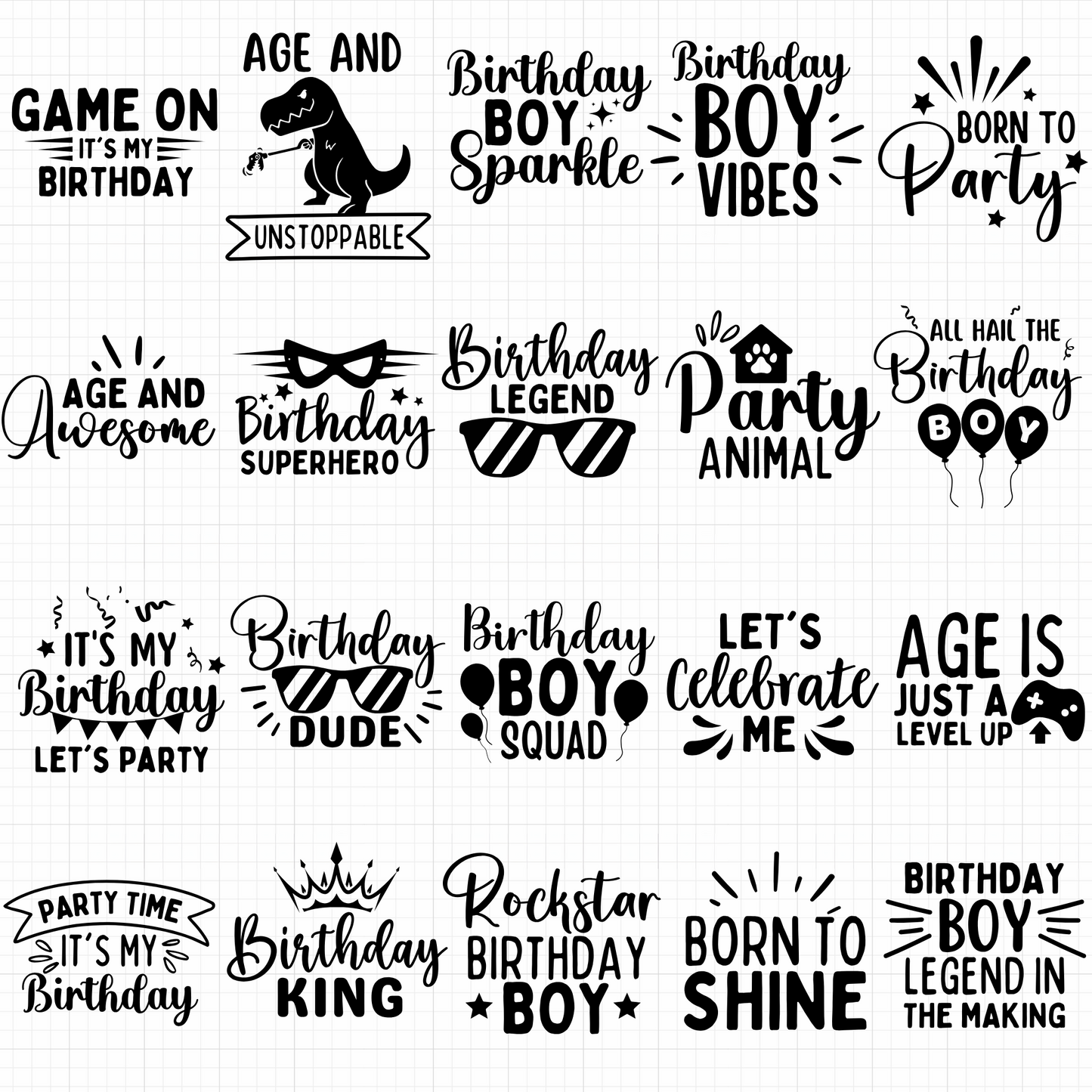 birthday boy svg bundle