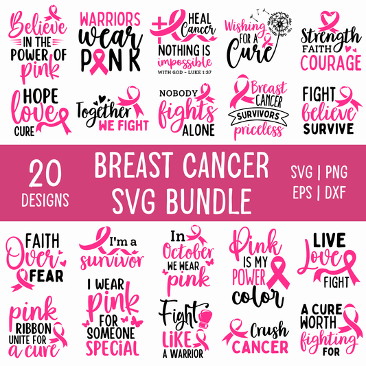 Breast Cancer SVG Bundle