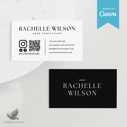 Royal Black & White Business Card Template