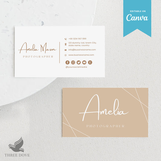 DIY Simple Color Business Card Template