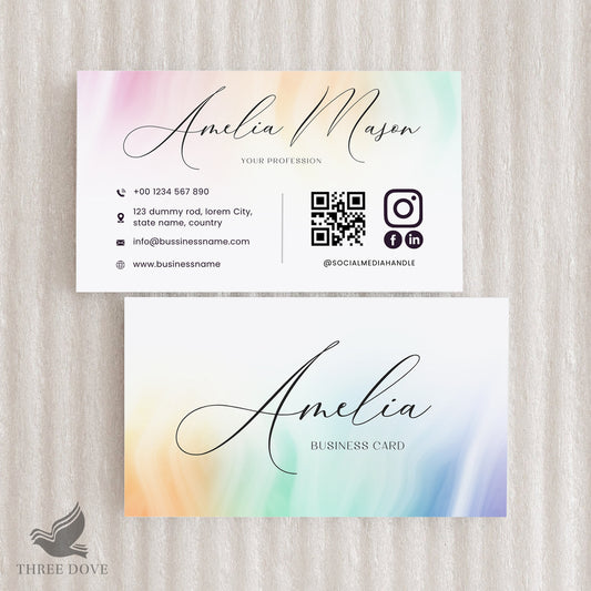 Colorful DIY Business Card Template