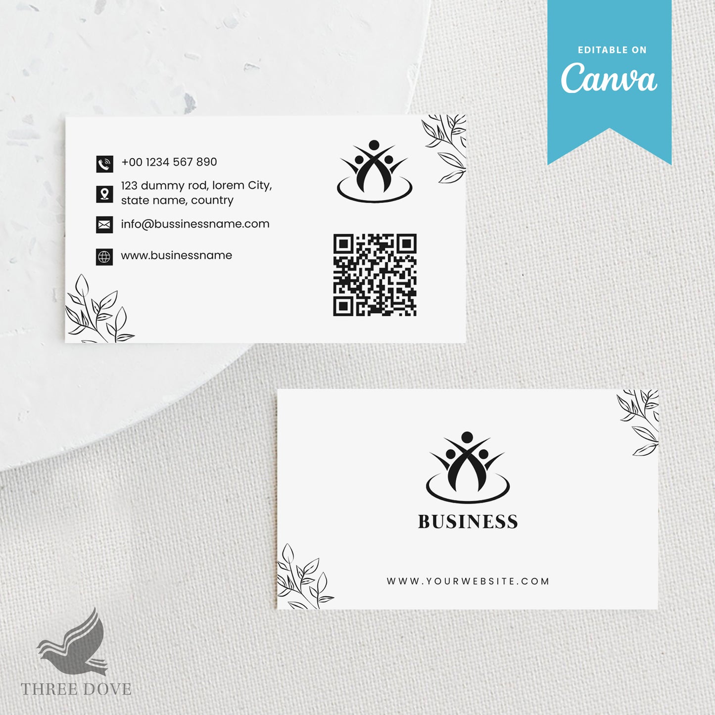 editable business card template