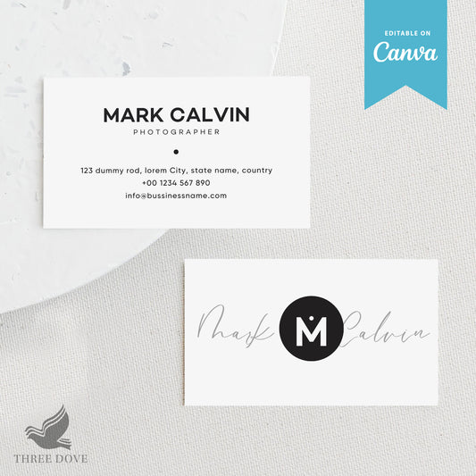 Editable Minimal Business Card Template