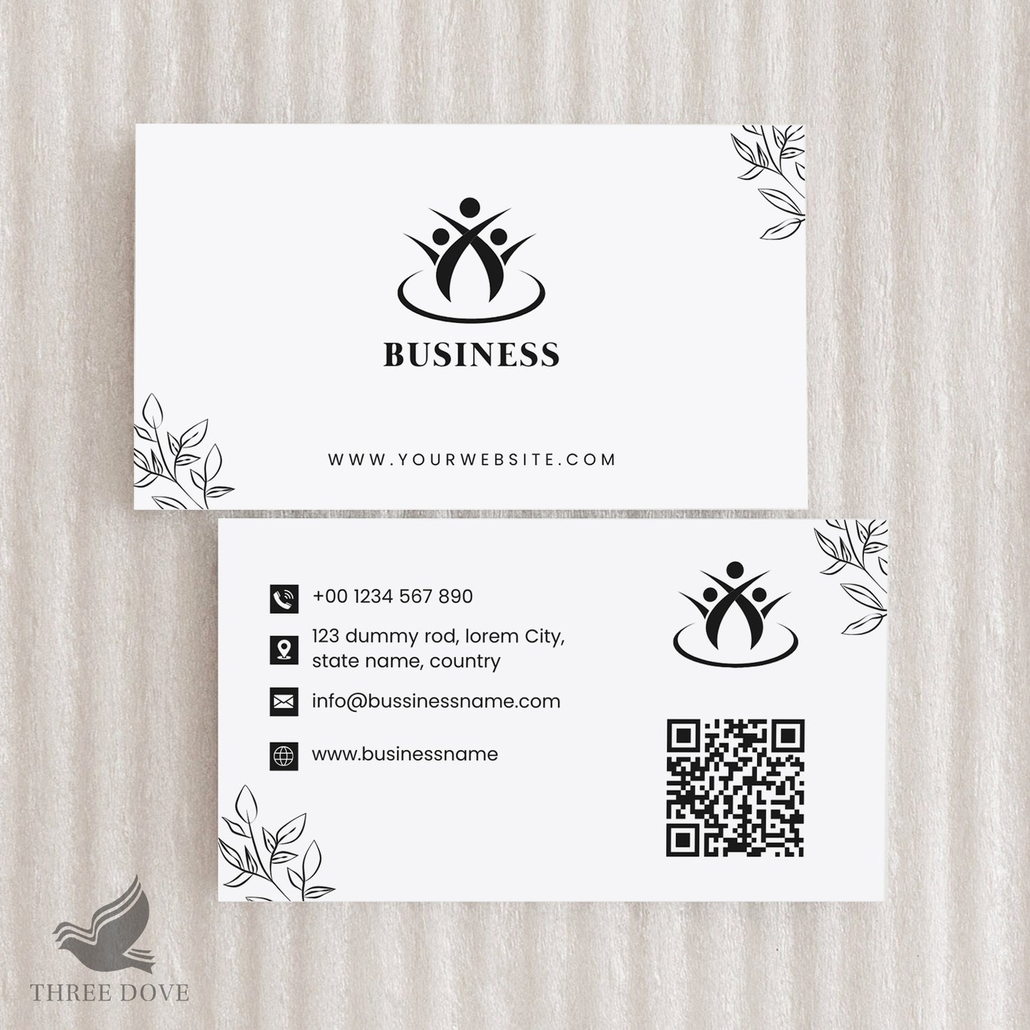 editable business card template