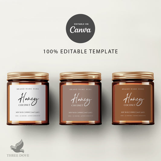 Stunning Royal Candle Label Template