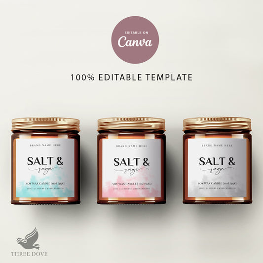 Customizable Candle Label Template