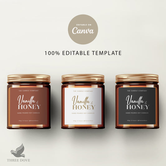 Elegant Colors Candle Label Template