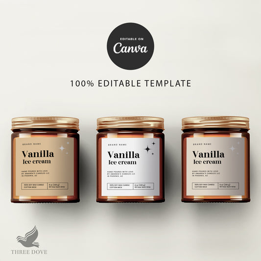 Royal Colors Creative Candle Label Template