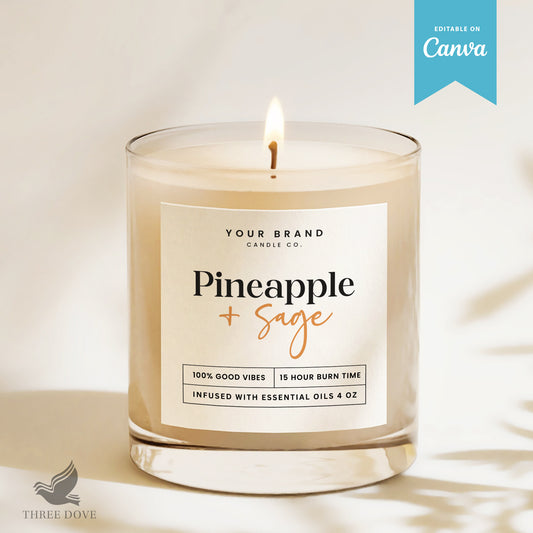 Elegant Candle Label Template