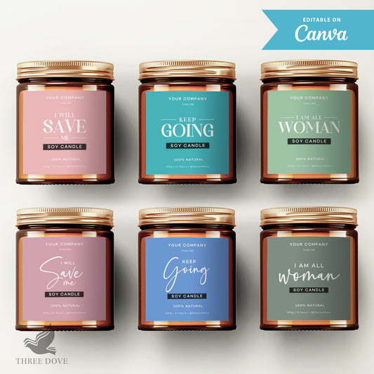 Royal Colors DIY Candle Label Template