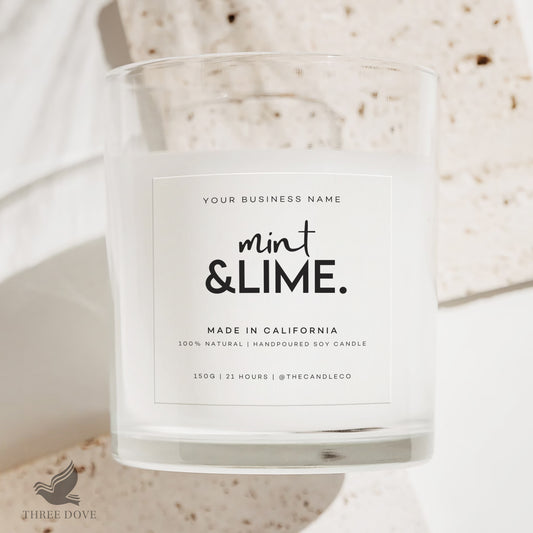 Simple Clean Minimalist Candle Label Template