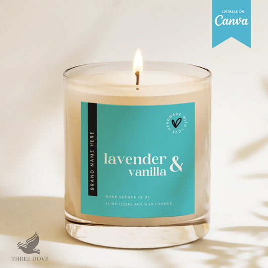 Modern Candle Label Template