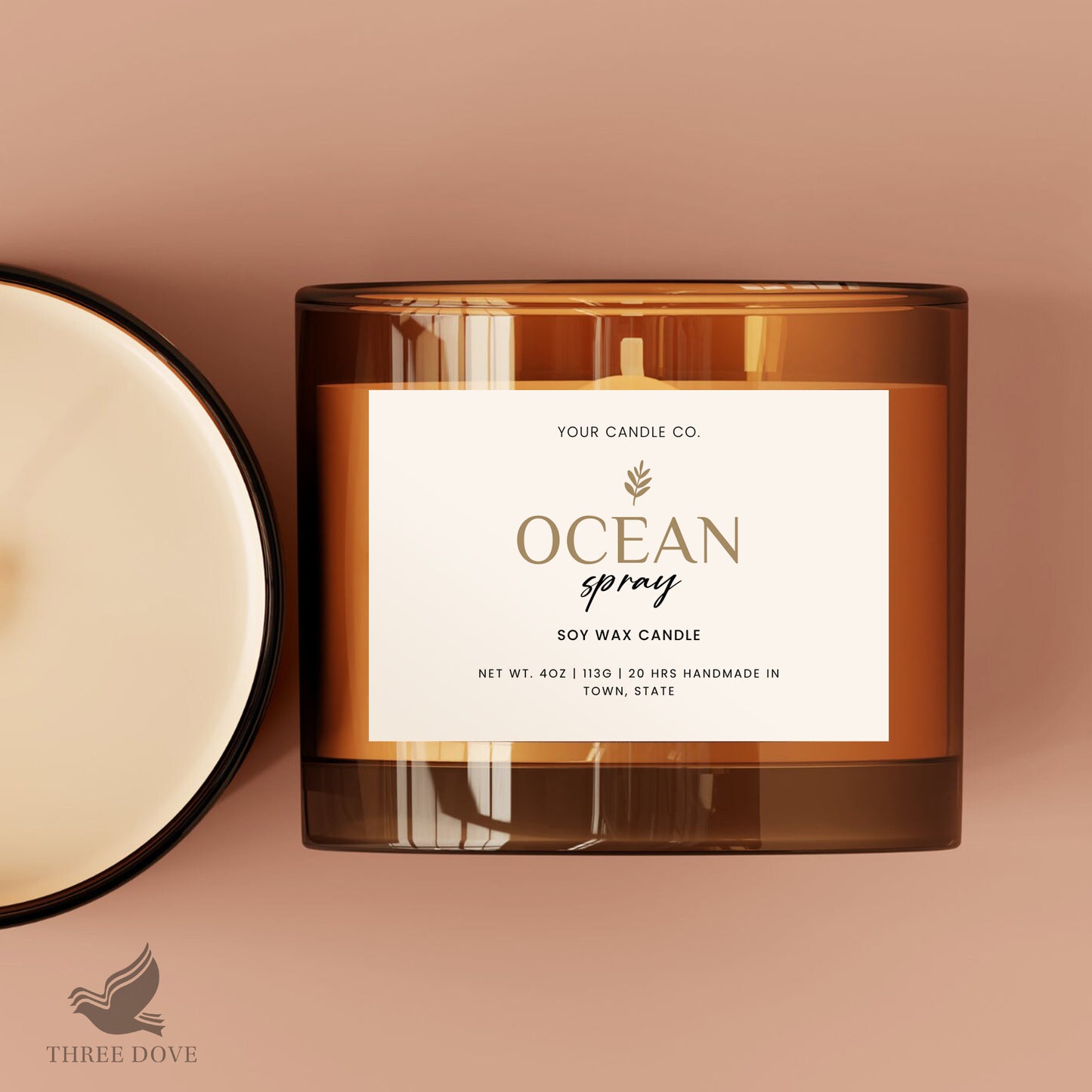 attractive royal colors candle label template