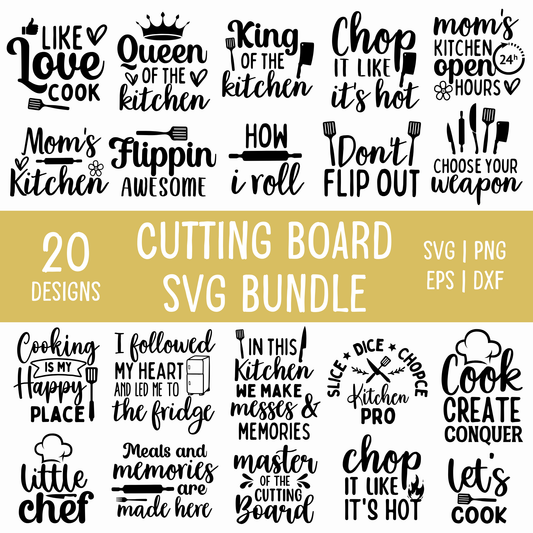 Cutting Board SVG Bundle