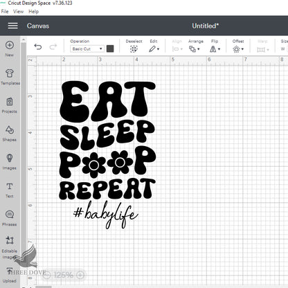 Eat Sleep Poop Repeat Retro Wavy SVG