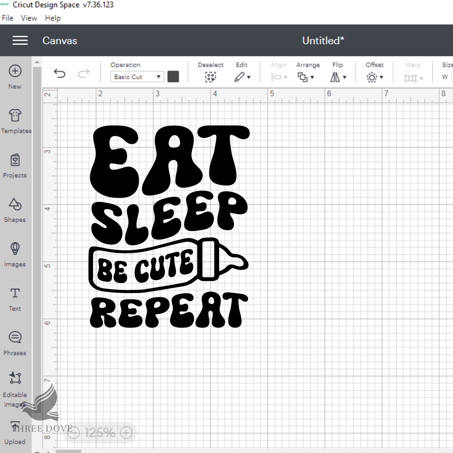 eat sleep be cute repeat retro wavy svg