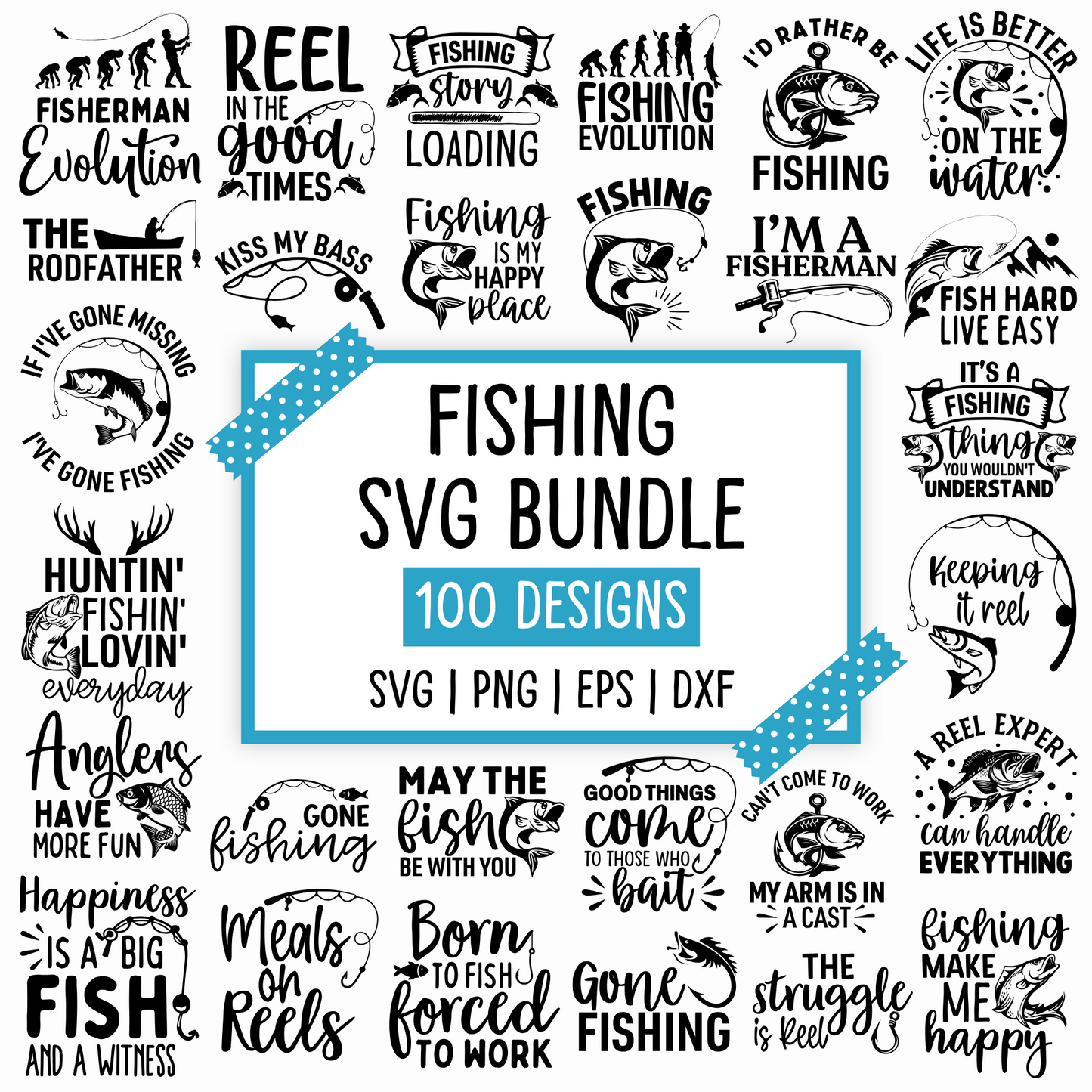 fishing svg mega bundle