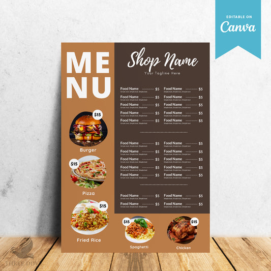 Restaurant Food Menu DIY Template