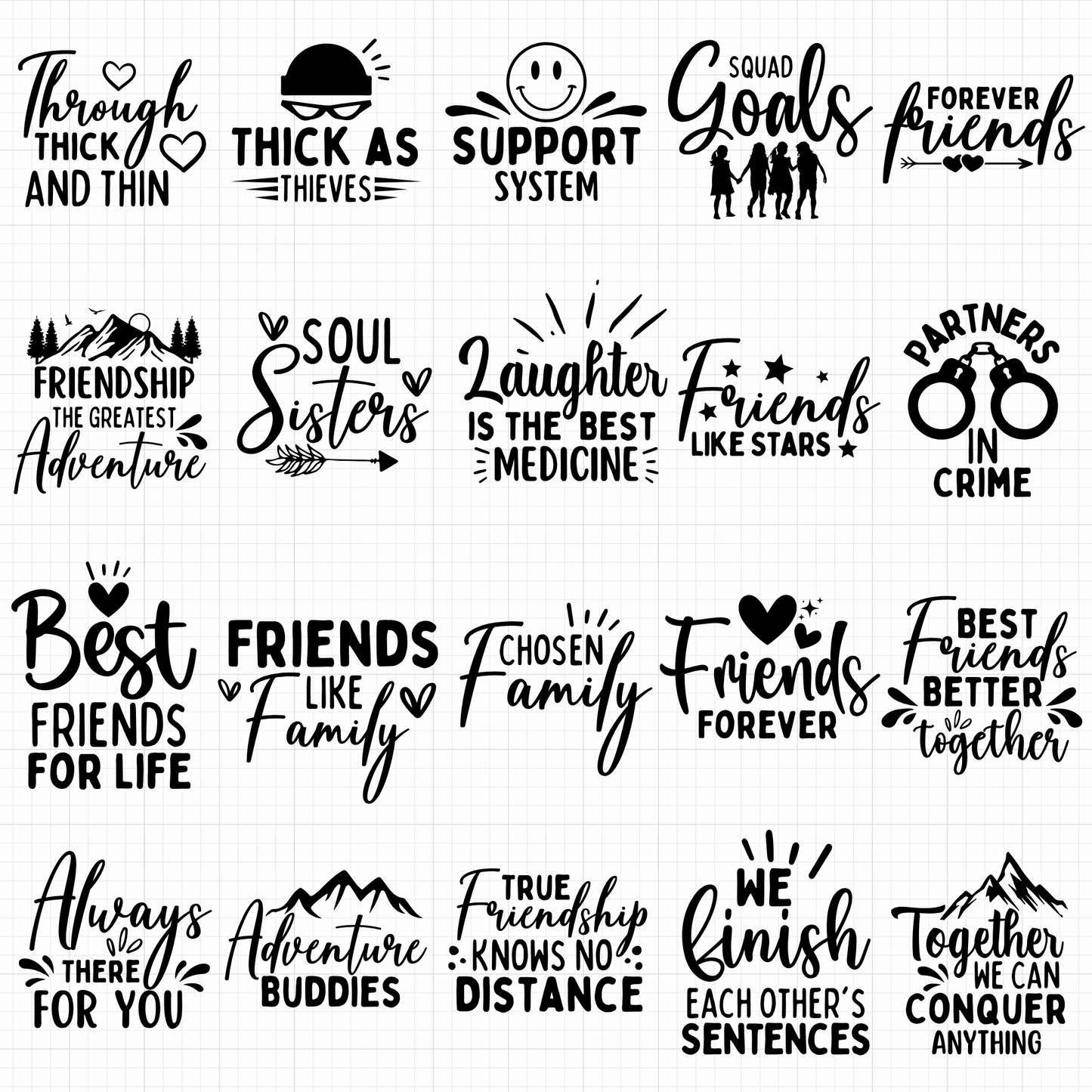 friendship svg bundle