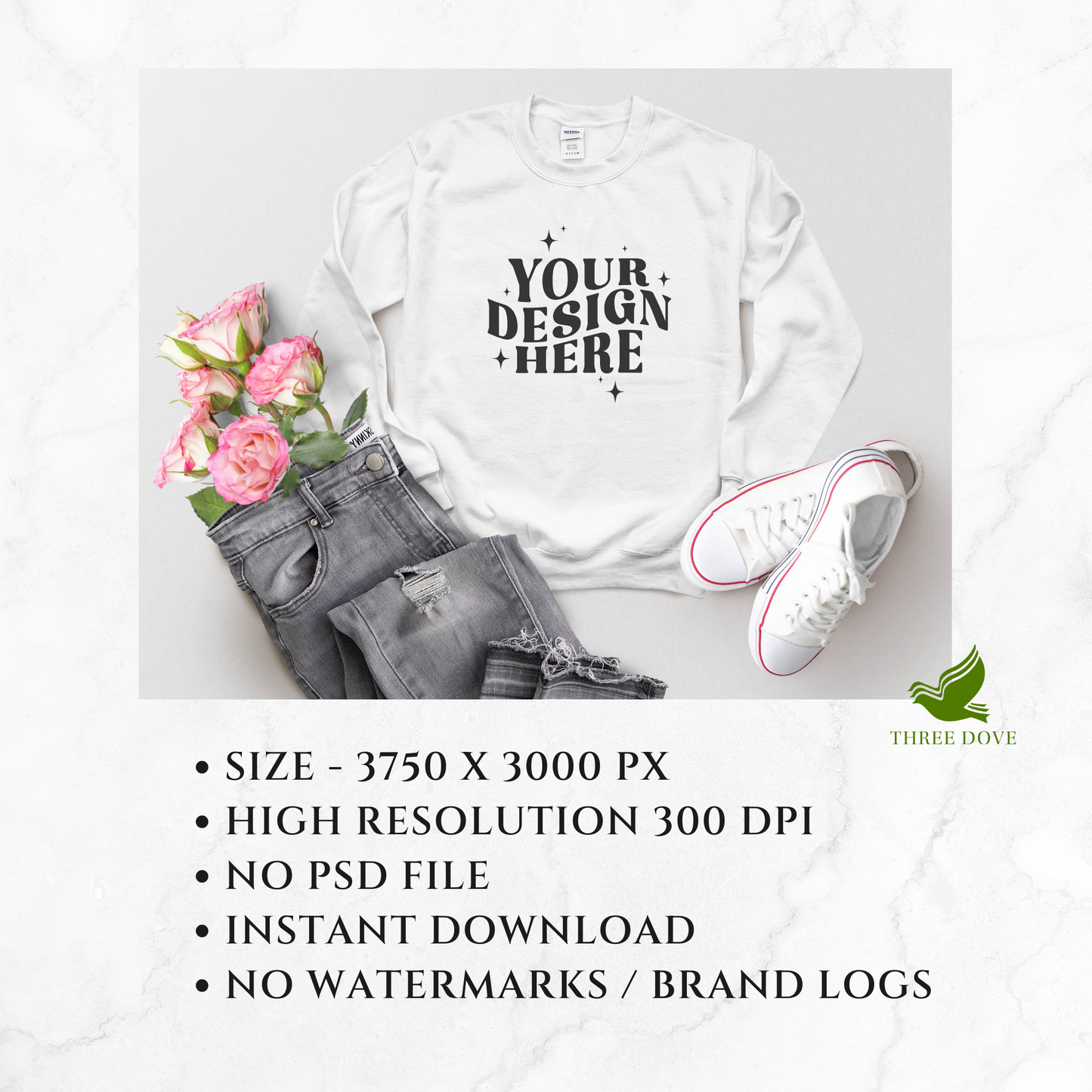 gildan 18000 sweatshirt mockup bundle - d4