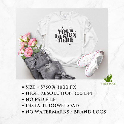 Gildan 18000 Sweatshirt Mockup Bundle - D4