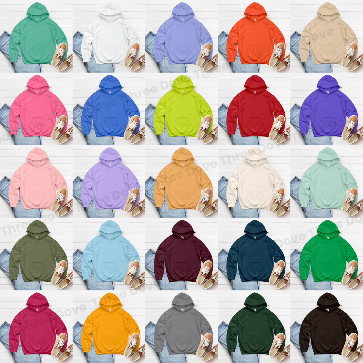 gildan 18500 hoodie mockup bundle - d3