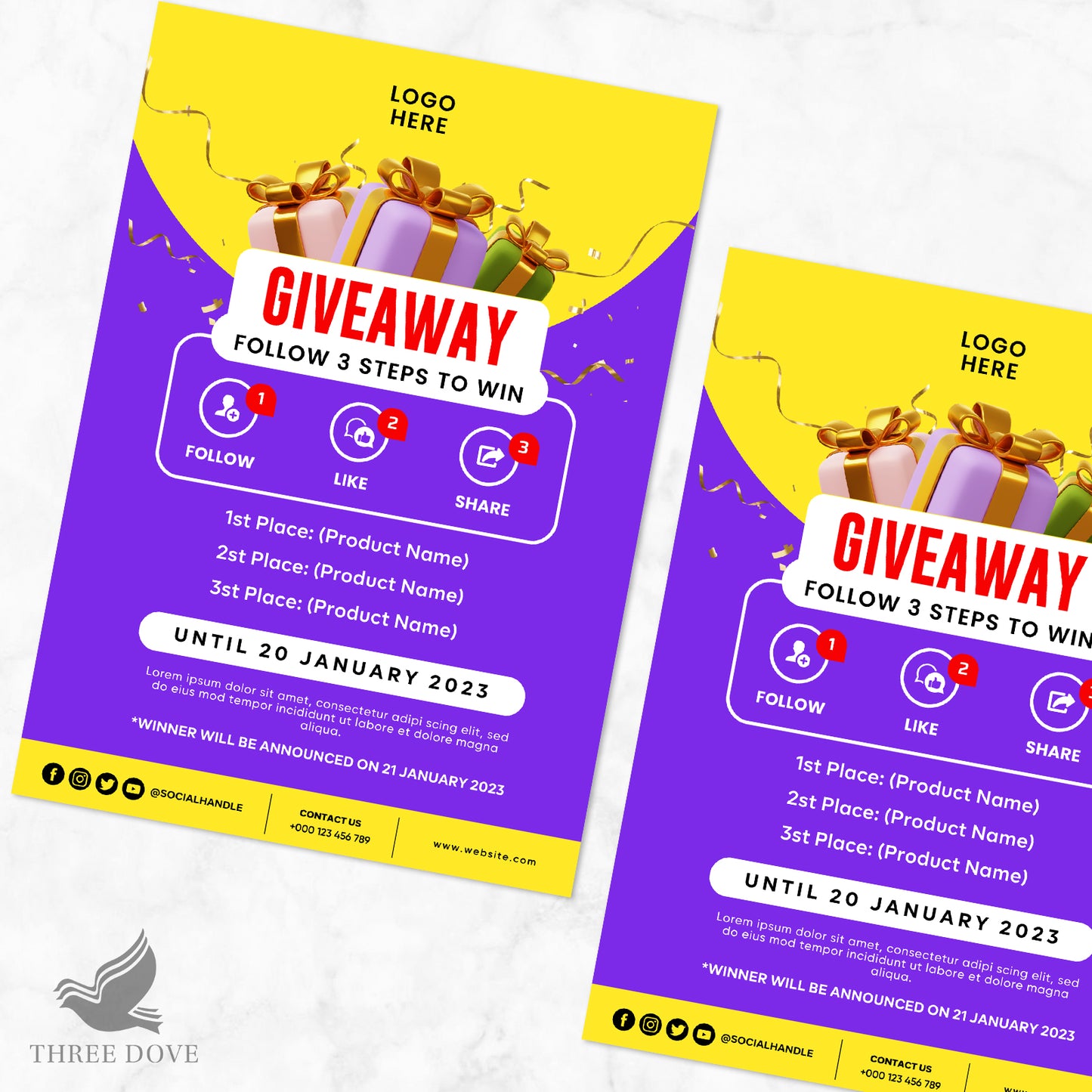 editable attractive giveaway template