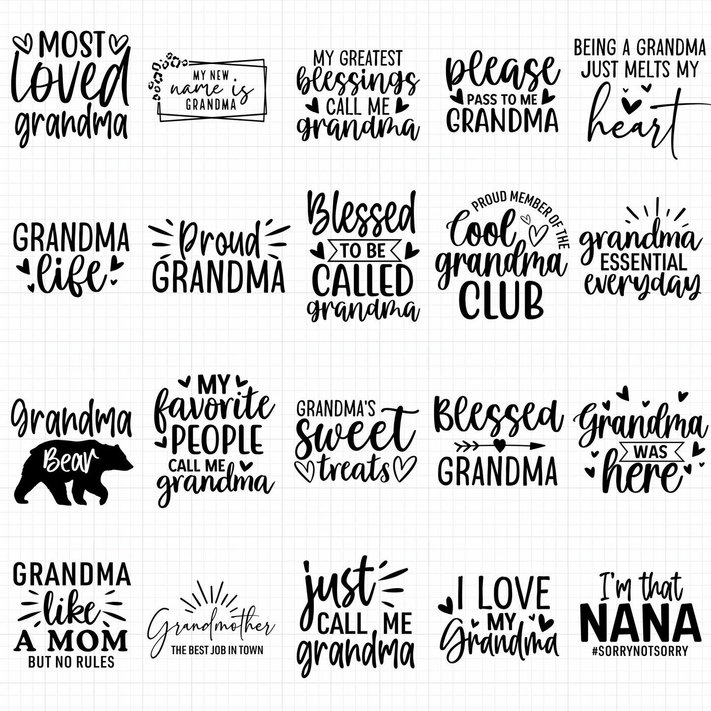 grandma svg bundle