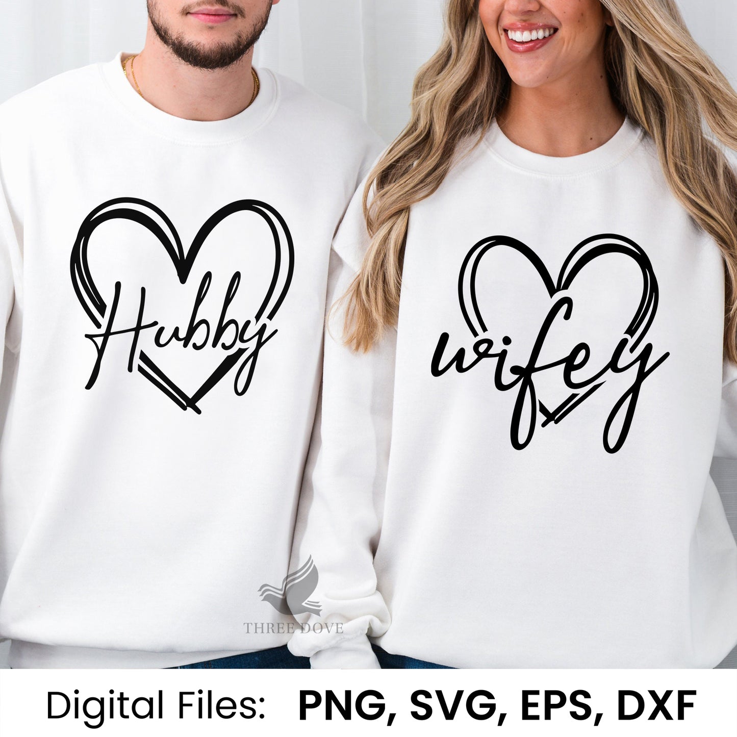 hubby wifey matching svg