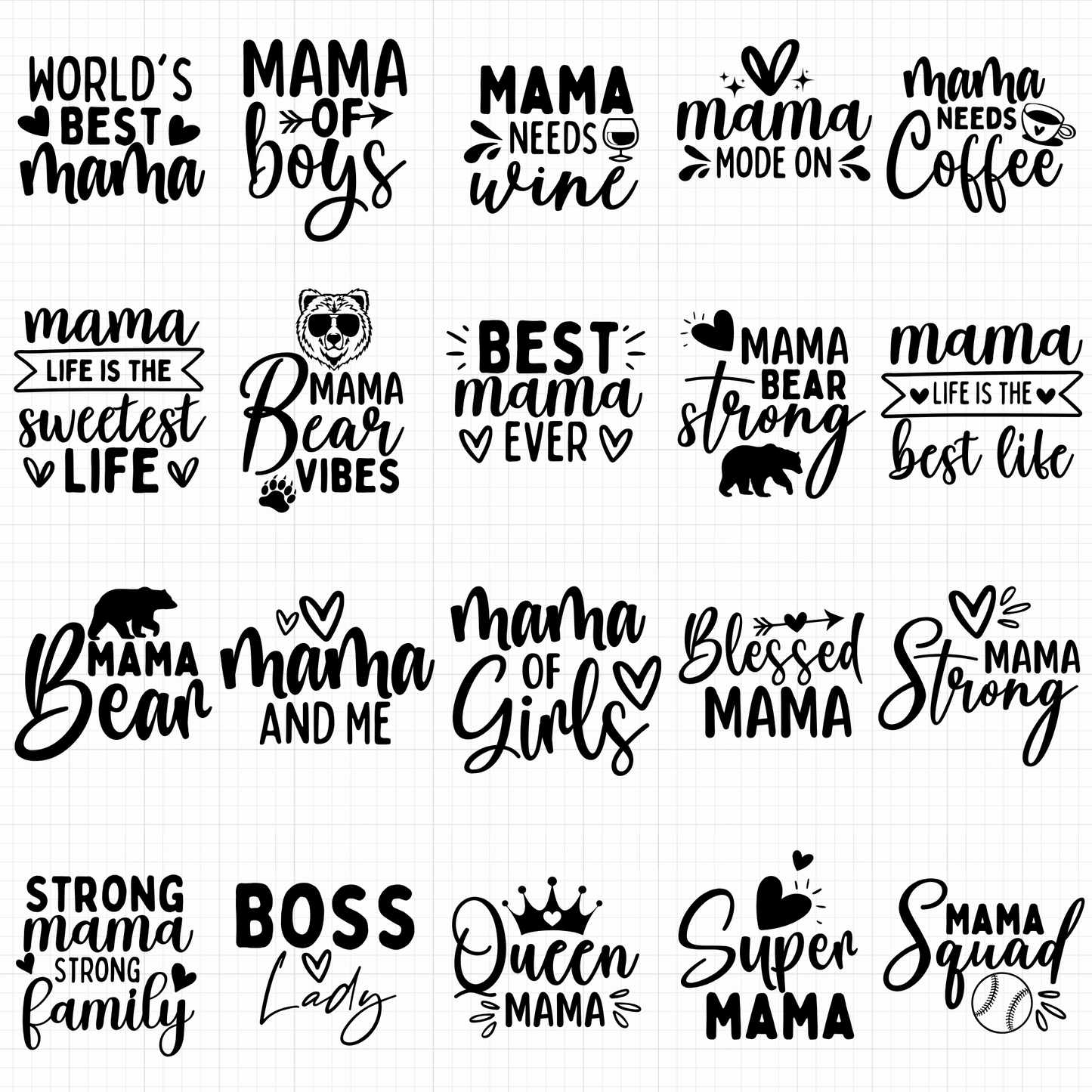 mama svg bundle