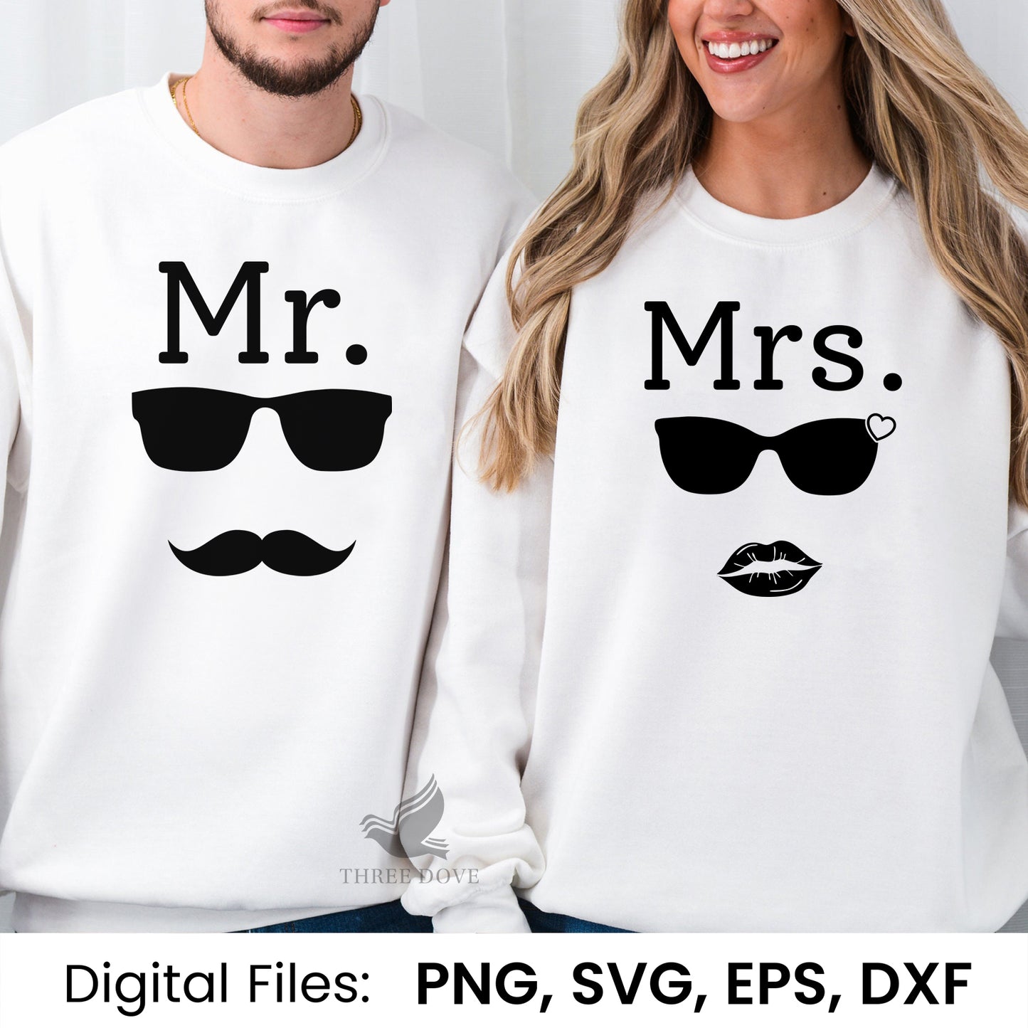 mr. & mrs. matching svg