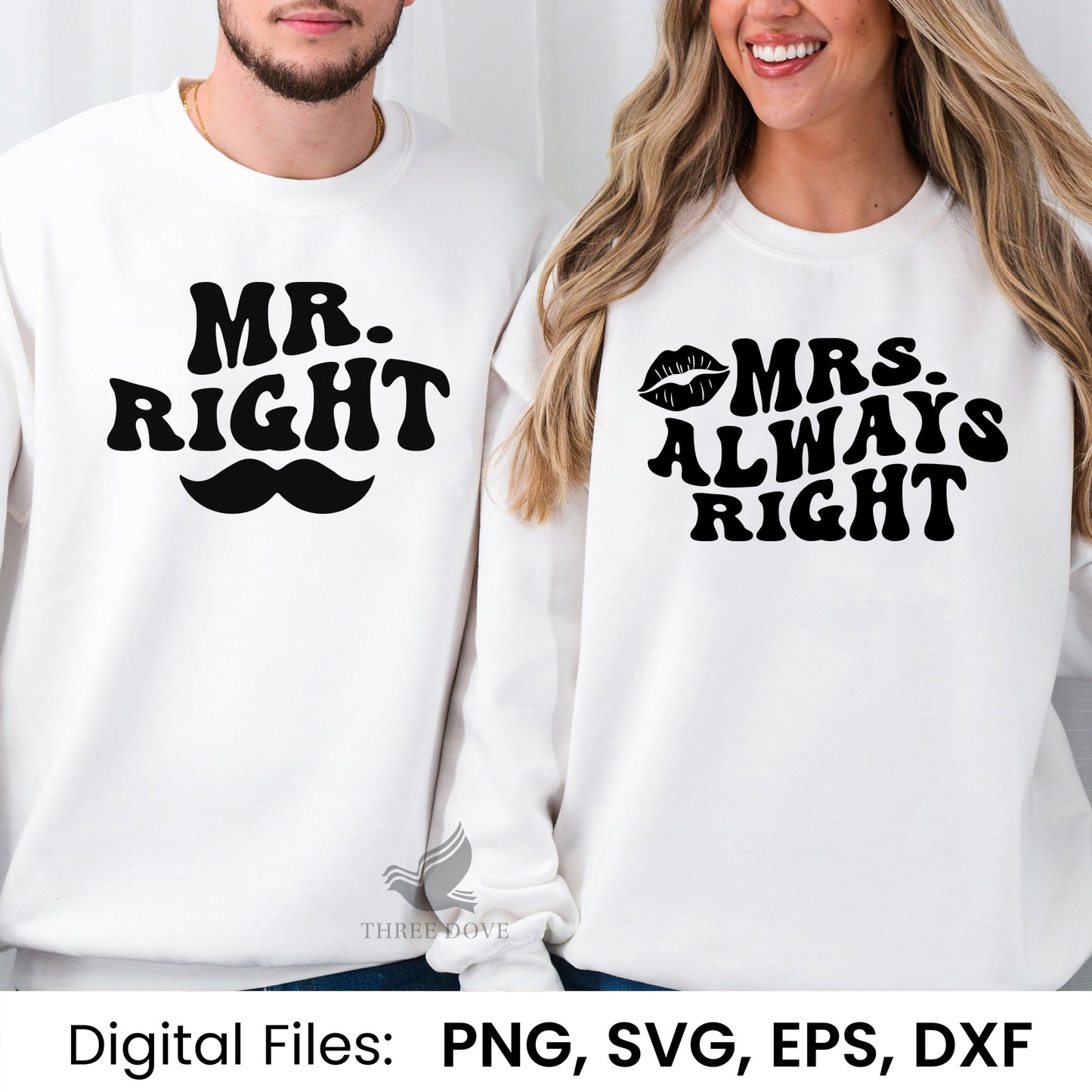 mr. right and mrs. always right couple couple matching svg