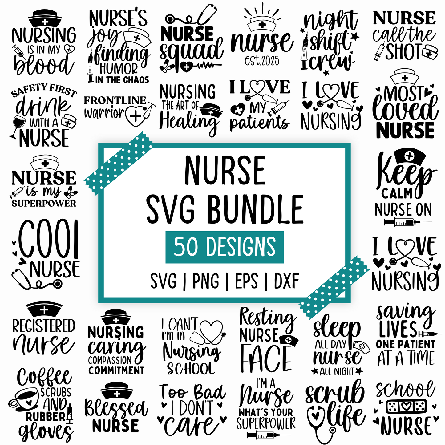 nurse svg bundle