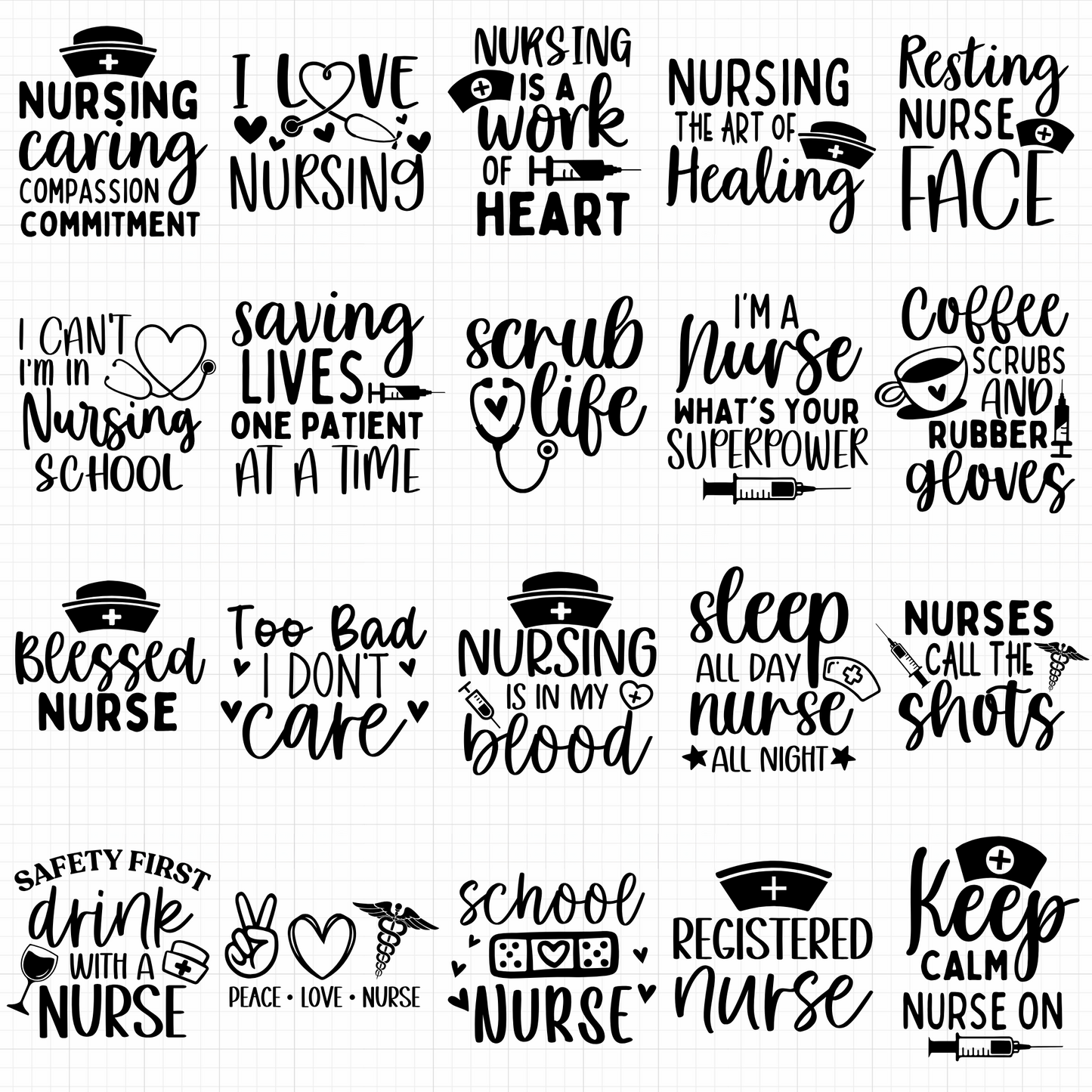 nurse svg bundle