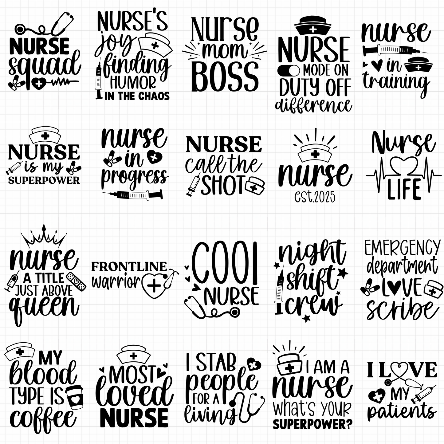 nurse svg bundle