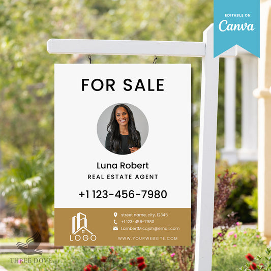 Editable Real Estate For Sale Sign Template