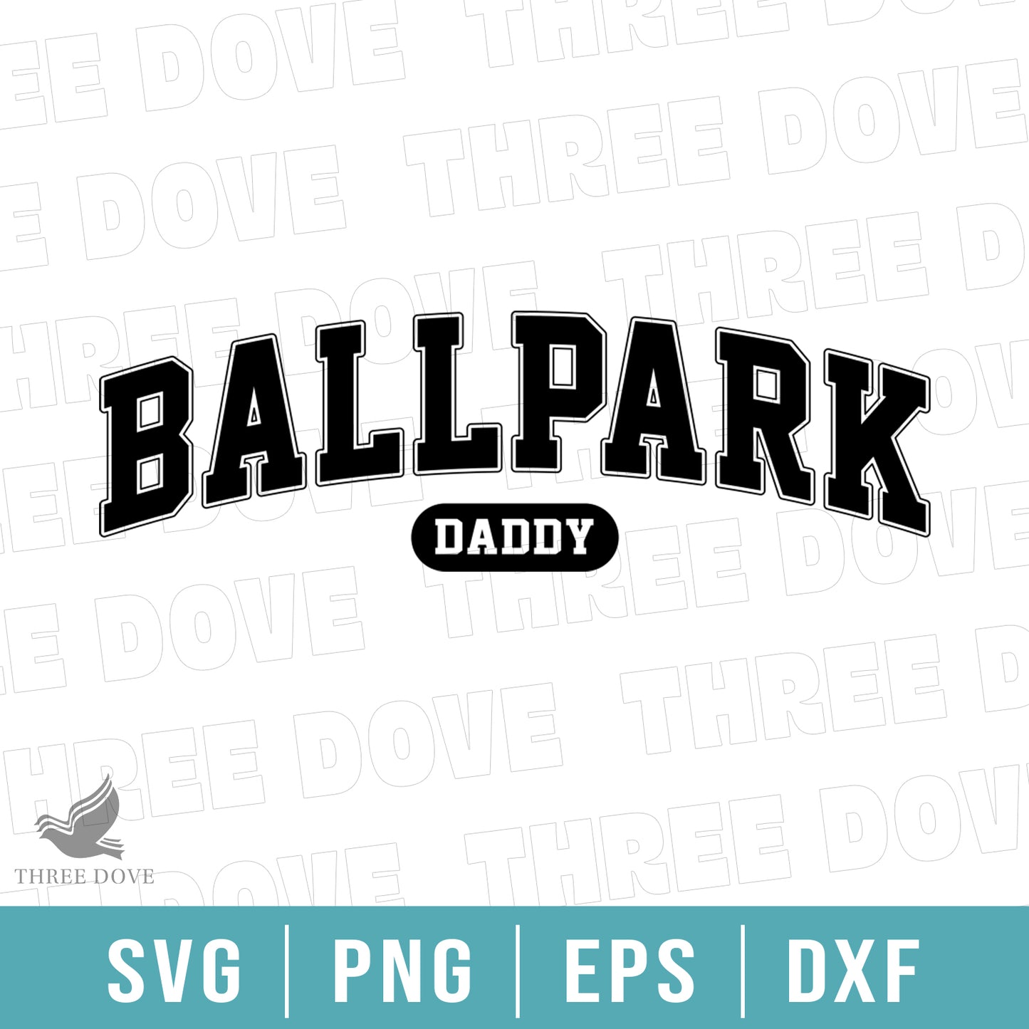 retro ballpark daddy varsity svg